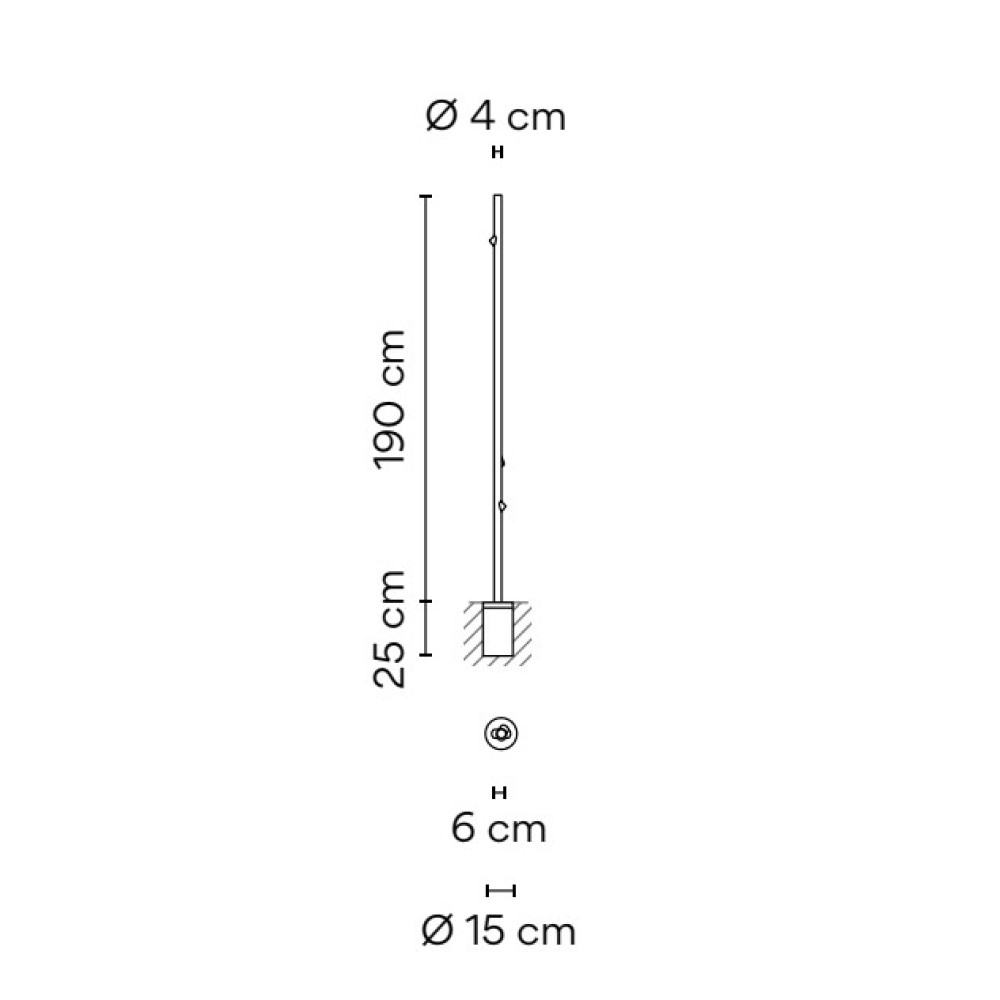 Bamboo 4804 Outdoor Floor Lamp