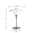 PH 4½-3½ Glass Table Lamp