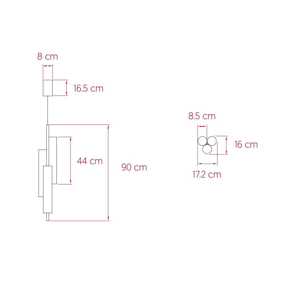 Black Note Triplet Suspension Lamp