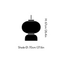 Formakami Pendant JH5 Ø70 cm Print Special Edition &amp; Black stained oak