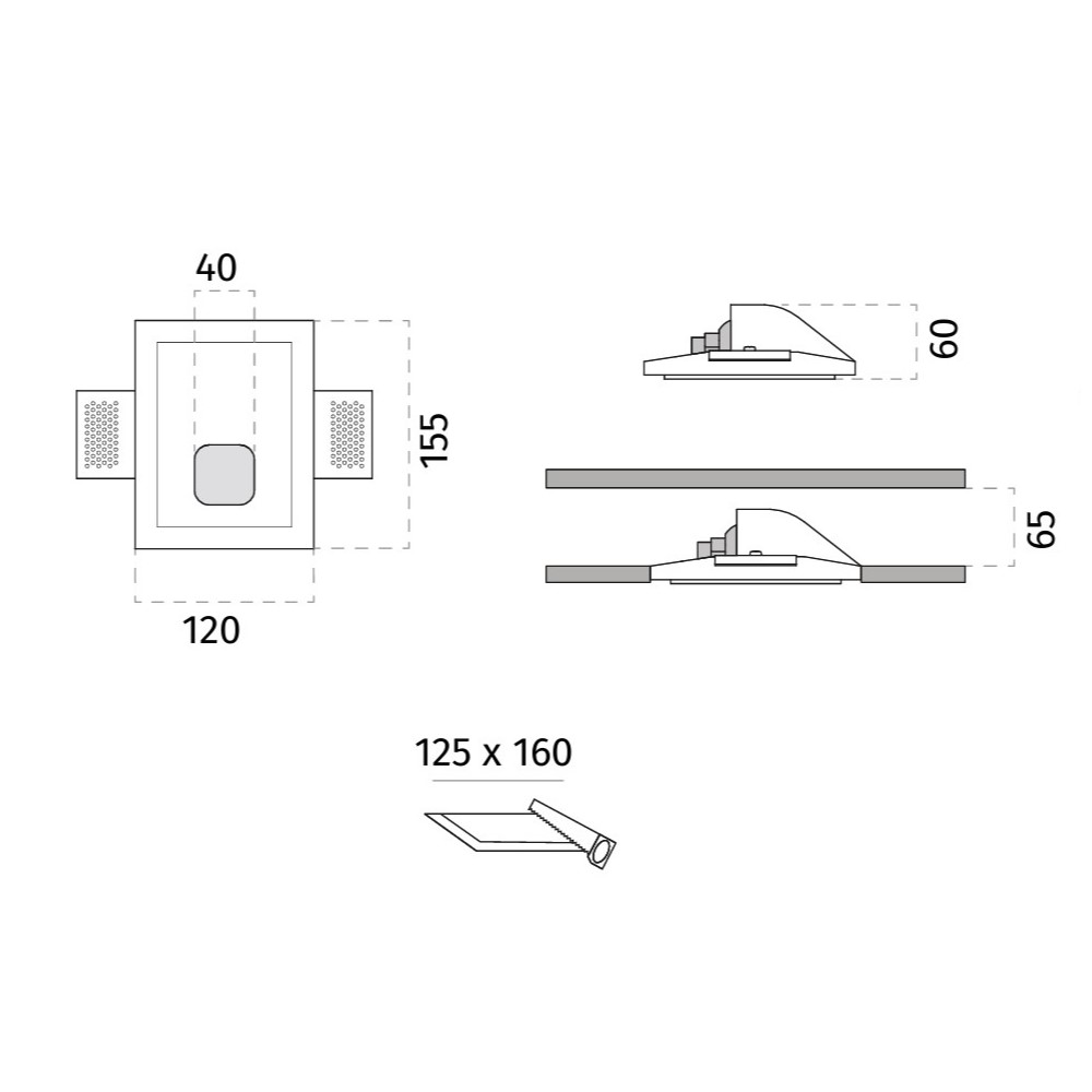 4199 Scudo Recessed Wall Light