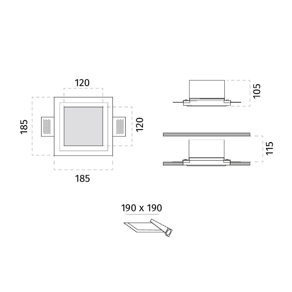 4053 Orione Recessed Ceiling Light