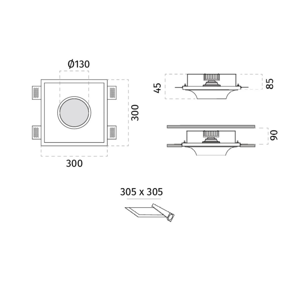 4111 Bluff Out Ceiling Recessed Light