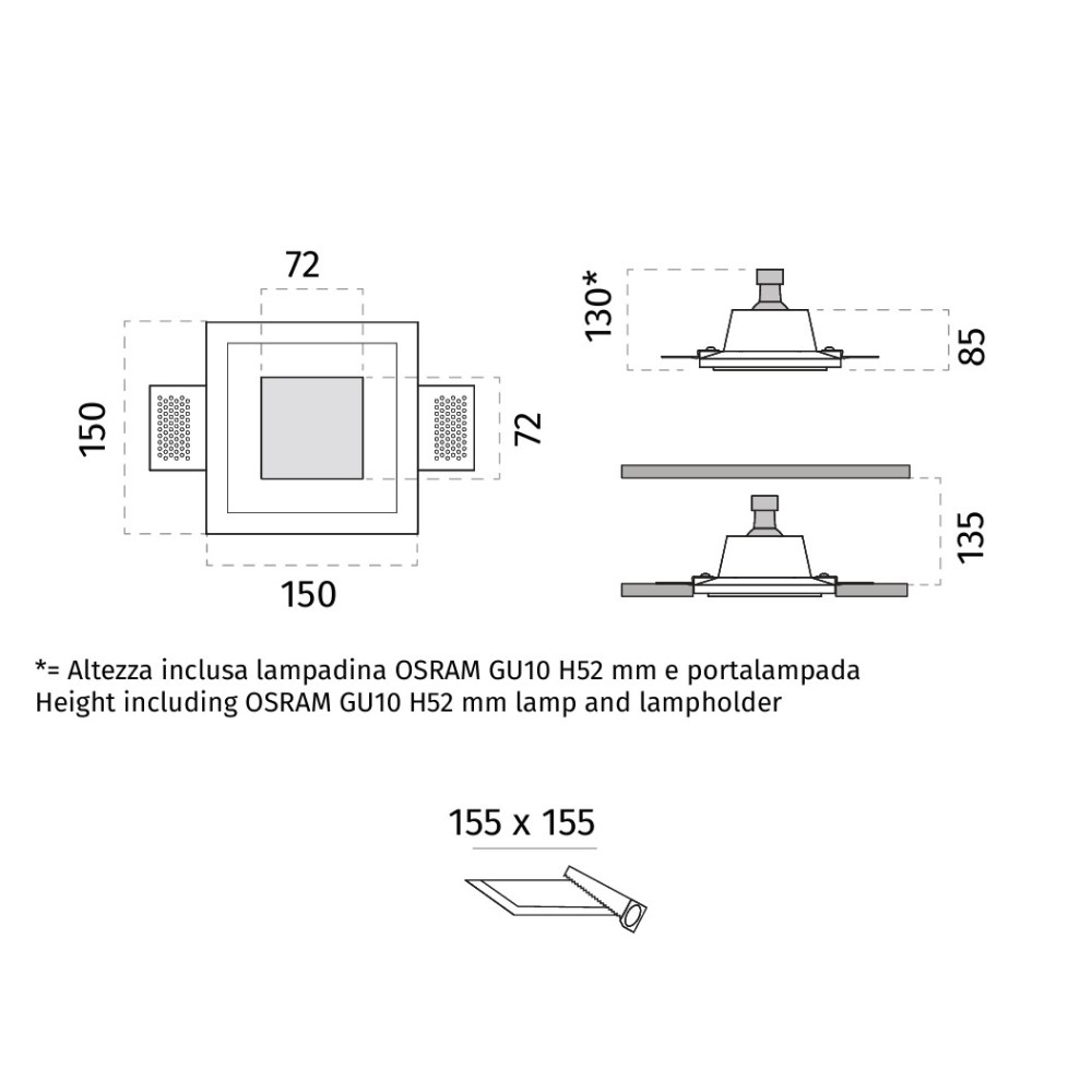 4178B Andromeda R Recessed Ceiling Light