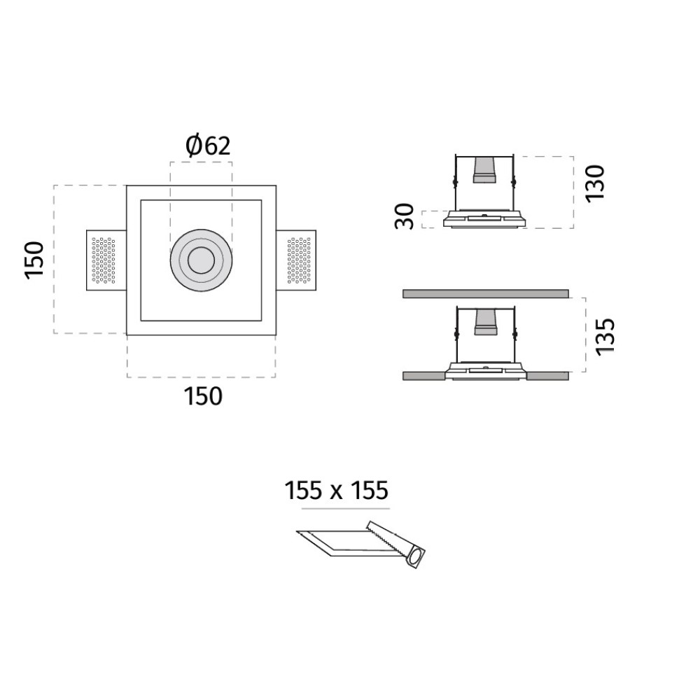 4218 Quirk Ceiling Recessed Light