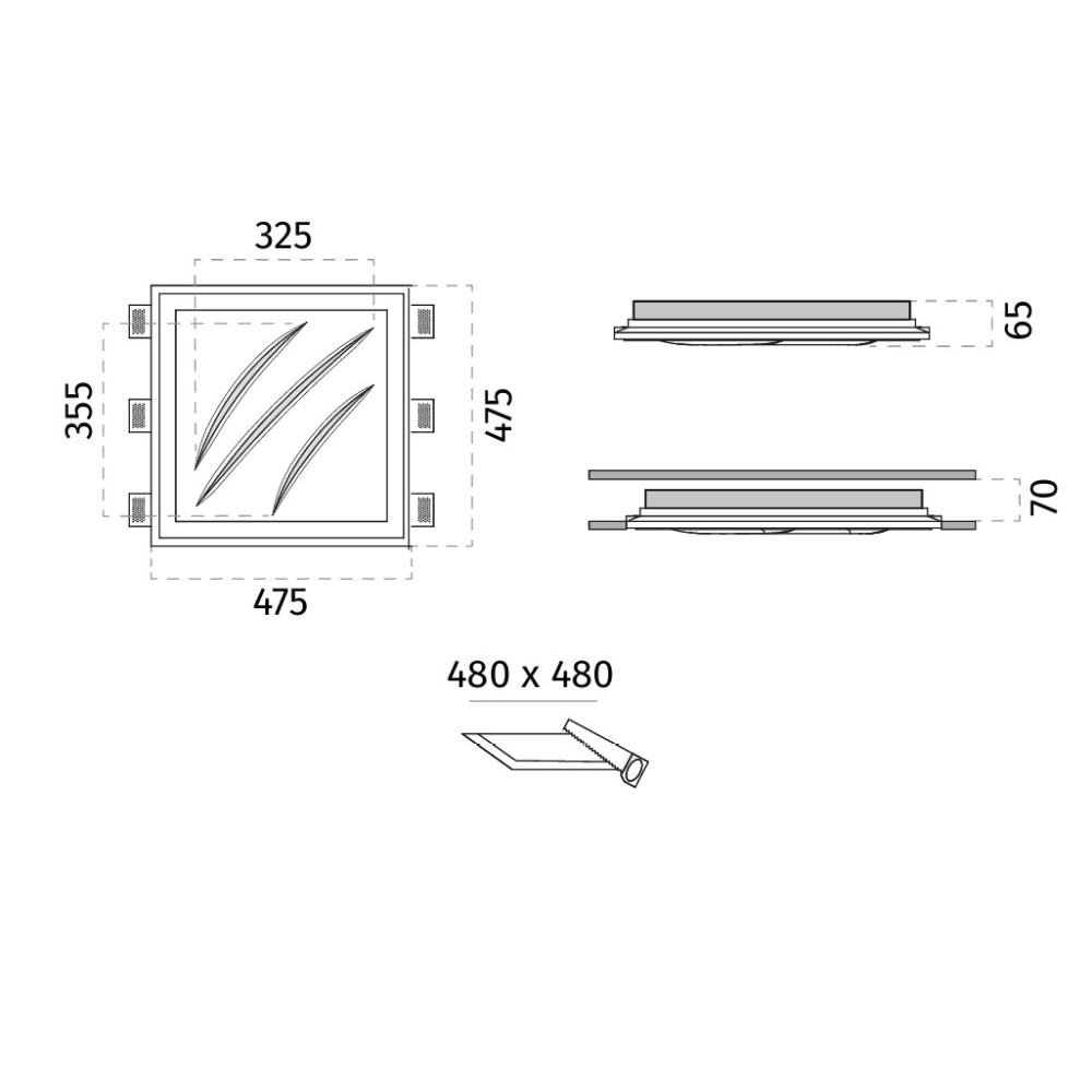 8917 Graffio Ceiling Recessed Light