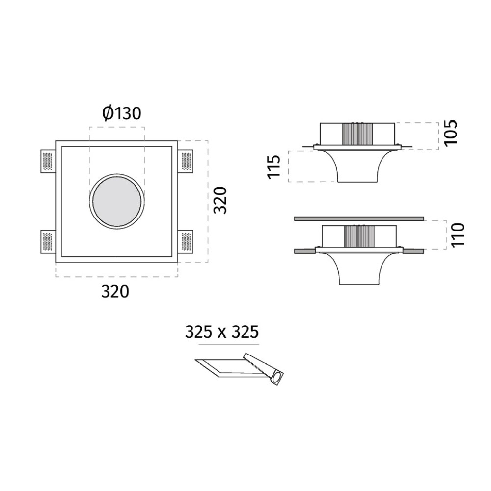 8935A Bolla Ceiling Recessed Light