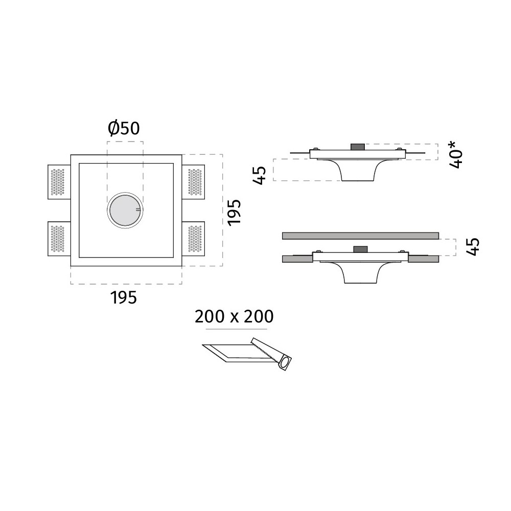 8935L Aura Ceiling Recessed Light