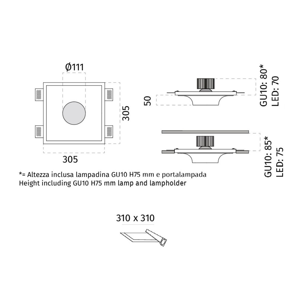 8935M Aura Big Ceiling Recessed Light