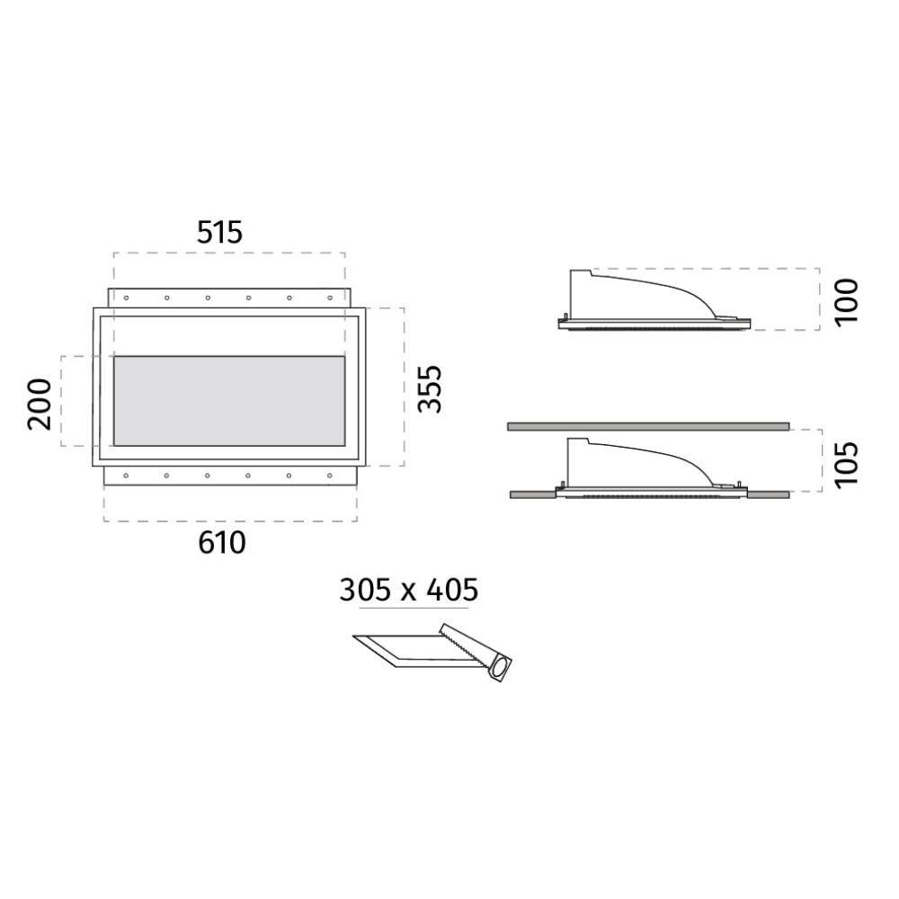 2416B Volta Big Wall Recessed Light