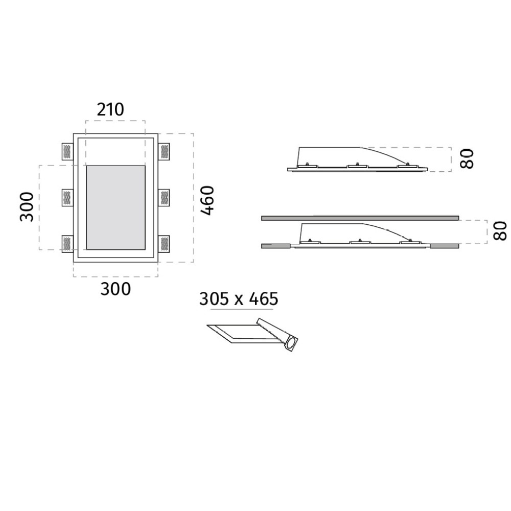 2416C Volta Large Wall Recessed Light