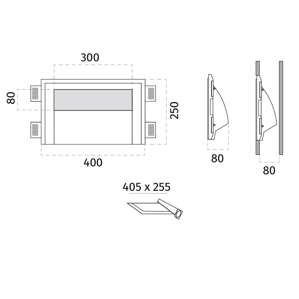 2416D Capsula Big Wall Recessed Light