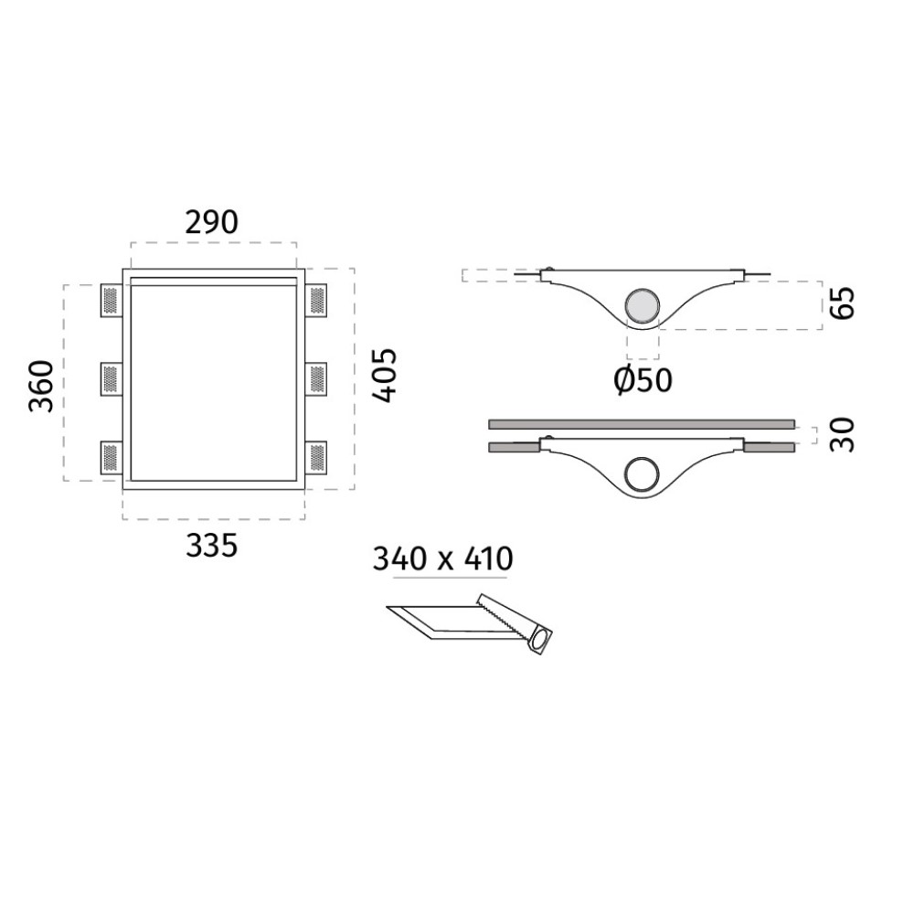 2446B Silk Soft Wall Recessed Light