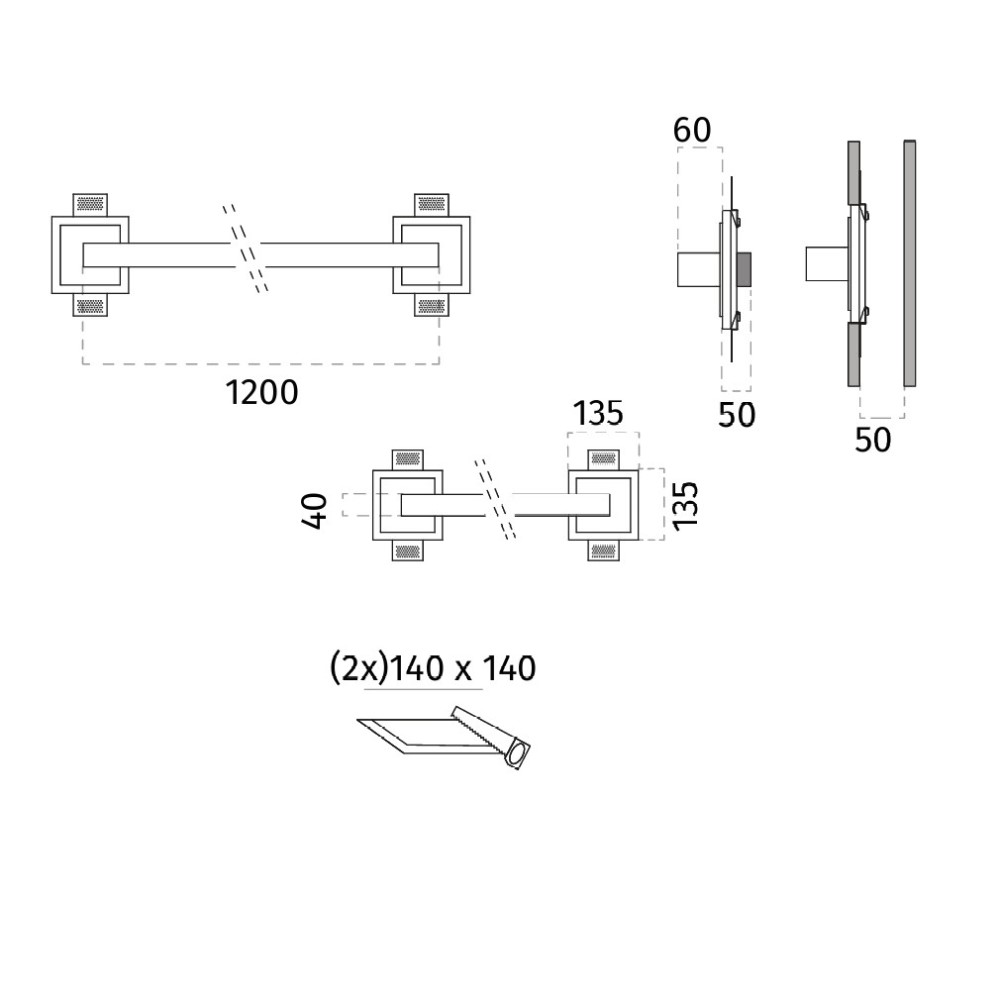 2486D Archo Gigante Wall Recessed Light