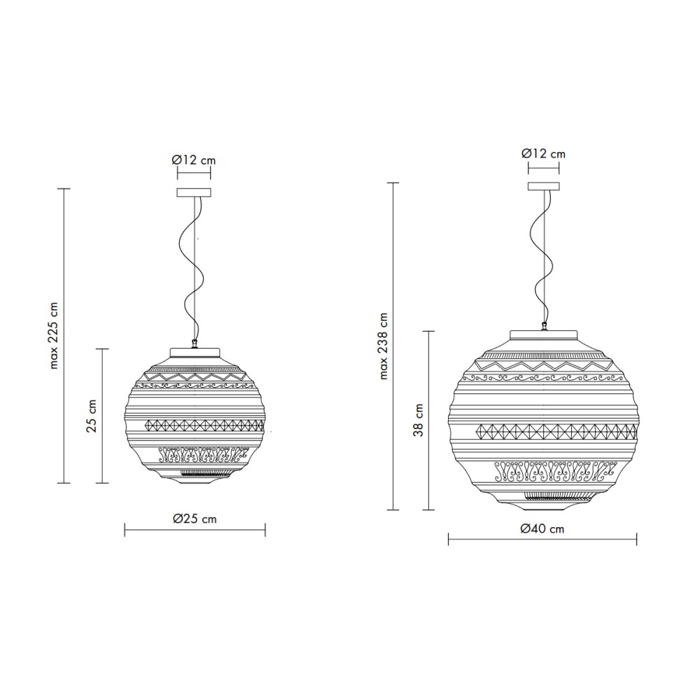 Braille Suspension Lamp