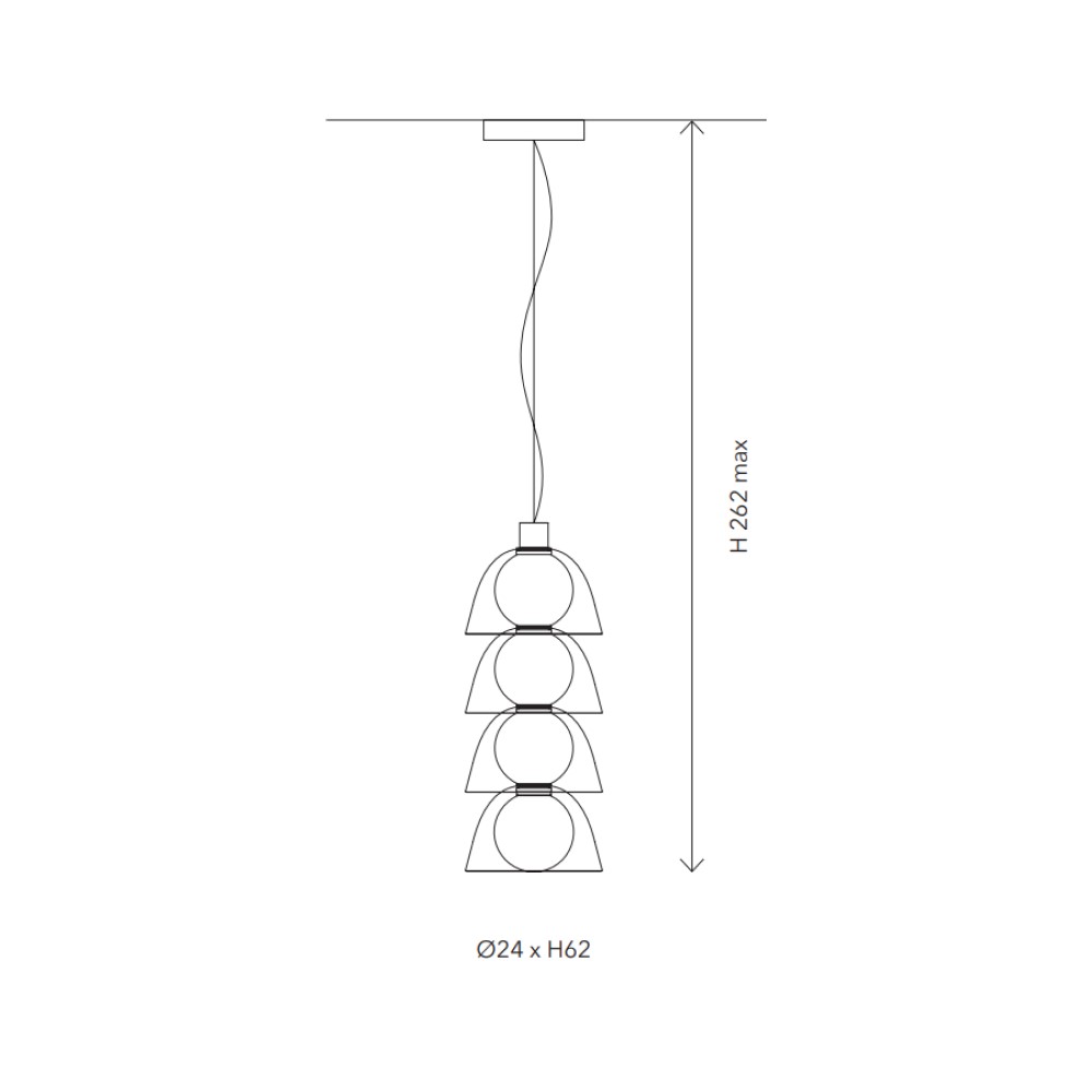 Gems Tall 3 D30 A Suspension Lamp