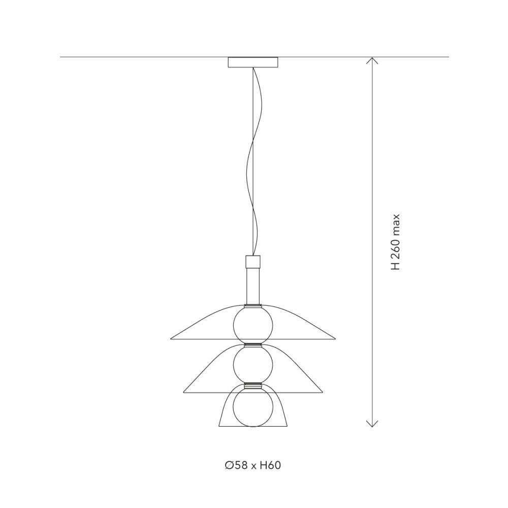 Gems Tall 2 D60 Suspension Lamp