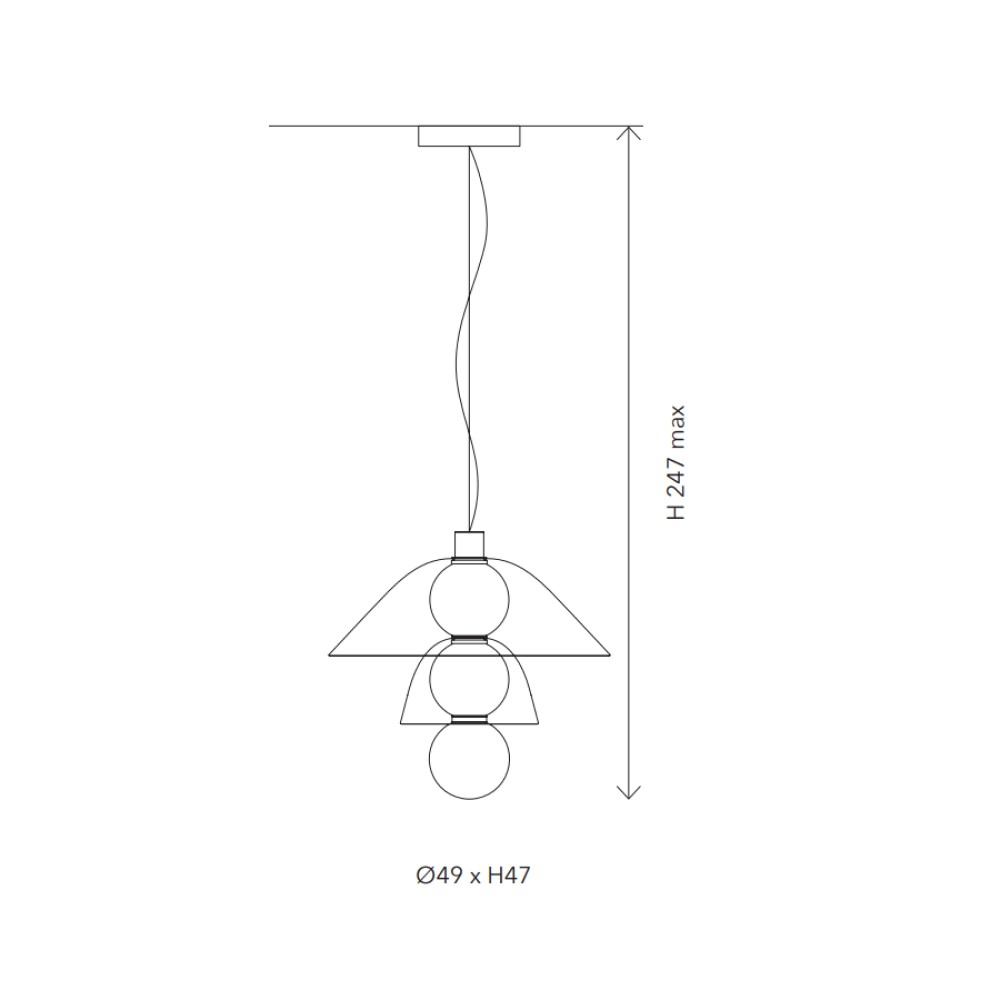 Gems Short 2 D50 A Suspension Lamp