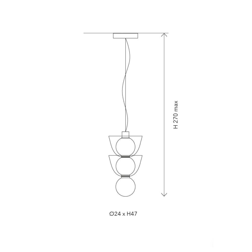 Gems Short 2 D30 A Suspension Lamp