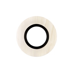 Lens Circular Wall Light (White Veneer, Black)