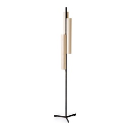 Black Note Triplet Floor Lamp (White Veneer, Black)