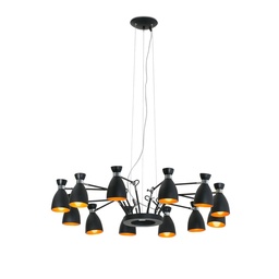 Retro Suspension Lamp (Black - Copper)