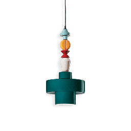 Lariat Suspension Lamp (Green Ceramics, 60cm)