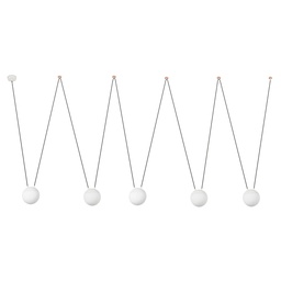 Mine 5 Suspension Lamp (White, Opal Glass)