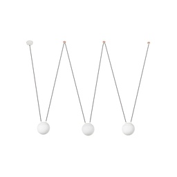 Mine 3 Suspension Lamp (White, Opal Glass)