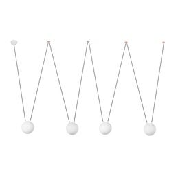 Mine 4 Suspension Lamp (White, Opal Glass)