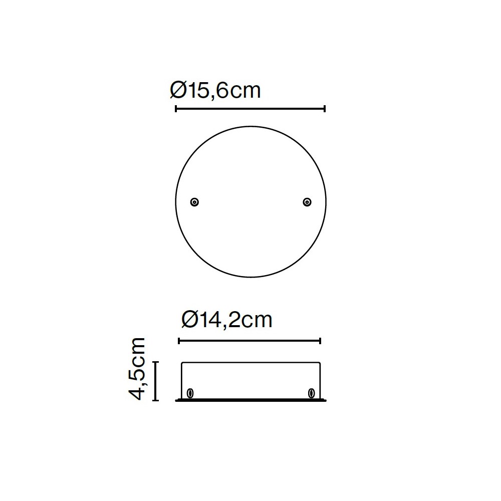 Marset Circular Canopy 20W Black 3 Entry Points Triac | lightingonline.eu