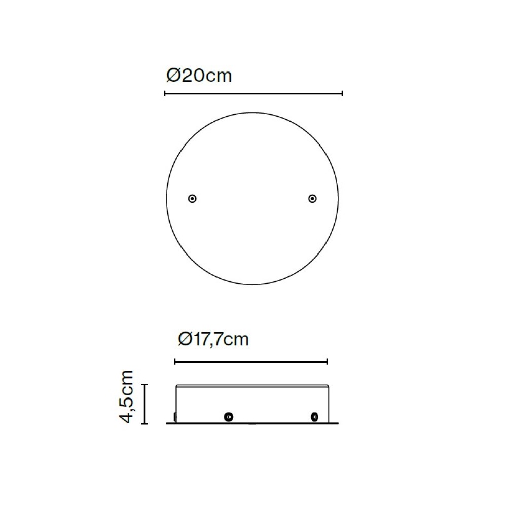 Marset Circular Canopy 50W Black 5 Entry Points | lightingonline.eu