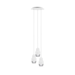 Fedora 3 Suspension Lamp (White)