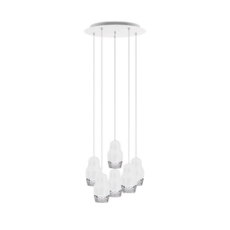 Fedora 6 Suspension Lamp (White)