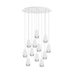 Fedora 12 Suspension Lamp (White)