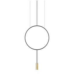 Revolta T-3635S Suspension Lamp (Black/Gold, 2700K - warm white, White)