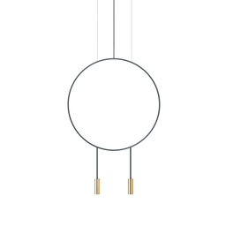 Revolta T-3636S Suspension Lamp (Black/Gold, 2700K - warm white, White)