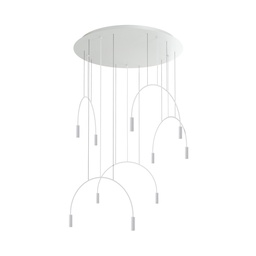 Volta R100S.5D Suspension Lamp (White, 2700K - warm white, White)