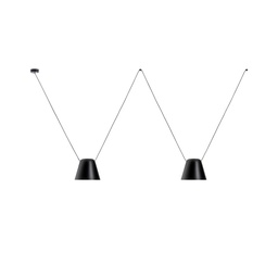 Attic 2 Conic Shape Suspension Lamp (Black, 100)