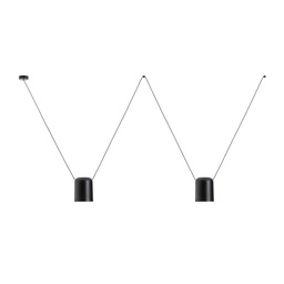 Attic 2 Rectangular Shape Suspension Lamp (Black, 100)