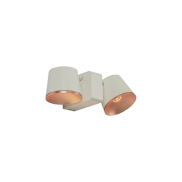 Drone Double Wall Light (White/Copper)