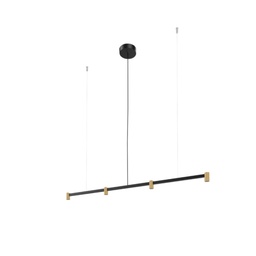 Trace Chandelier 1.0 Suspension Lamp (Black - Champagne, 2700K - warm white)