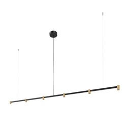 Trace Chandelier 2.0 Suspension Lamp (Black - Champagne, 2700K - warm white)