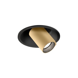 Bliek Petit 1.0 Recessed Ceiling Light (Black - Champagne, 2700K - warm white)