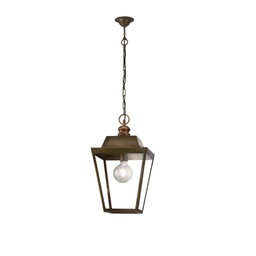 Quadro Outdoor Suspesnion Lamp (Antique Iron, Transparent glass)