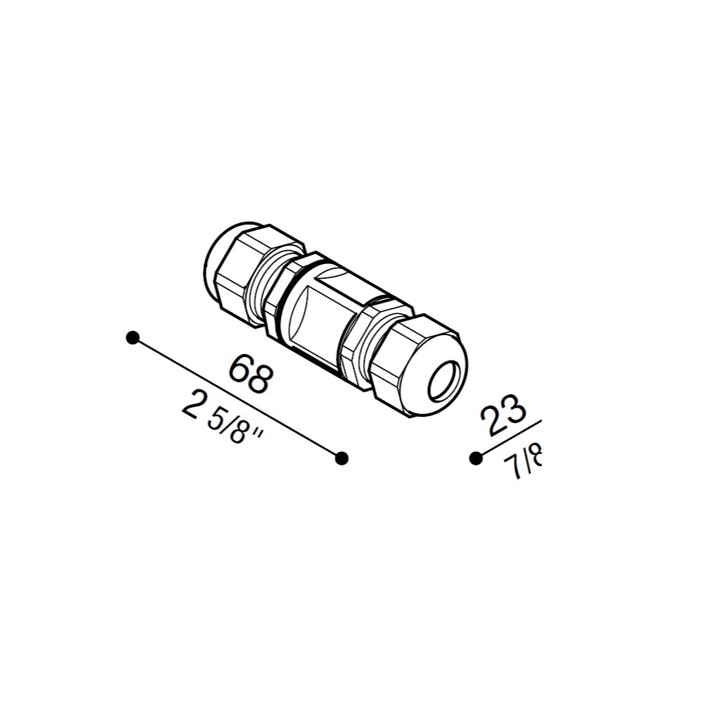 Lombardo Coaxial 3-pole terminal block, IP68, for cable diameter 7/12 mm | lightingonline.eu