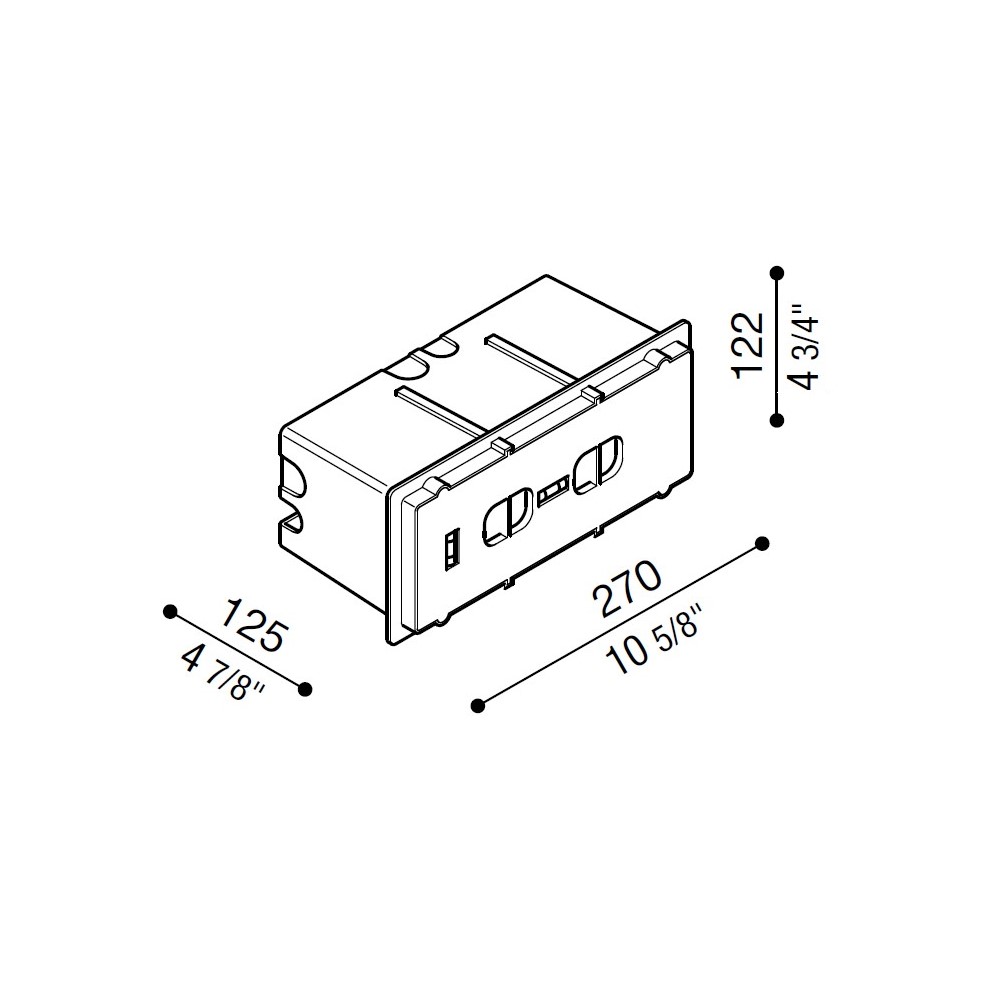 Lombardo Thermoplastic recess box Stile 260 | lightingonline.eu