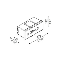 Thermoplastic recess box Stile 260