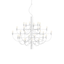 2097/30 Chandelier (Matte White, Frosted Bulbs)