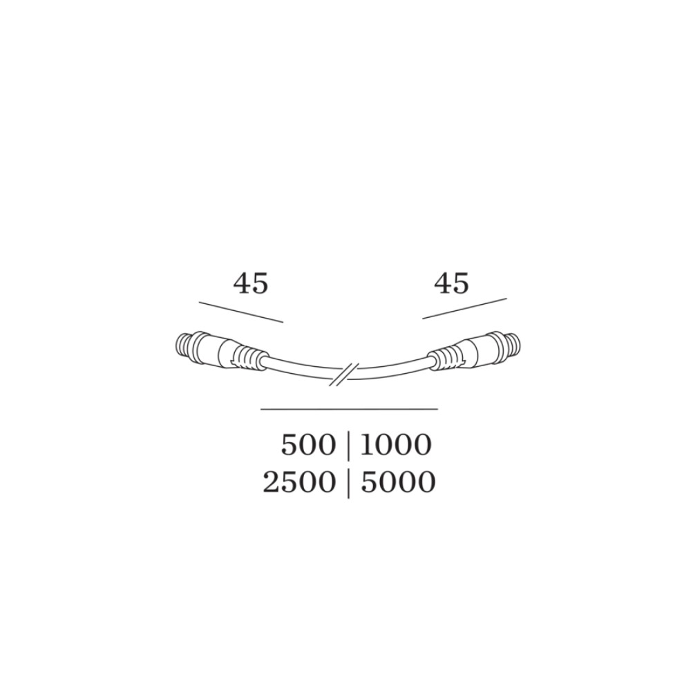 Wever &amp; Ducré REED / POLA / GEO PLUG &amp; PLAY EXTENSION CABLE 2.5m | lightingonline.eu